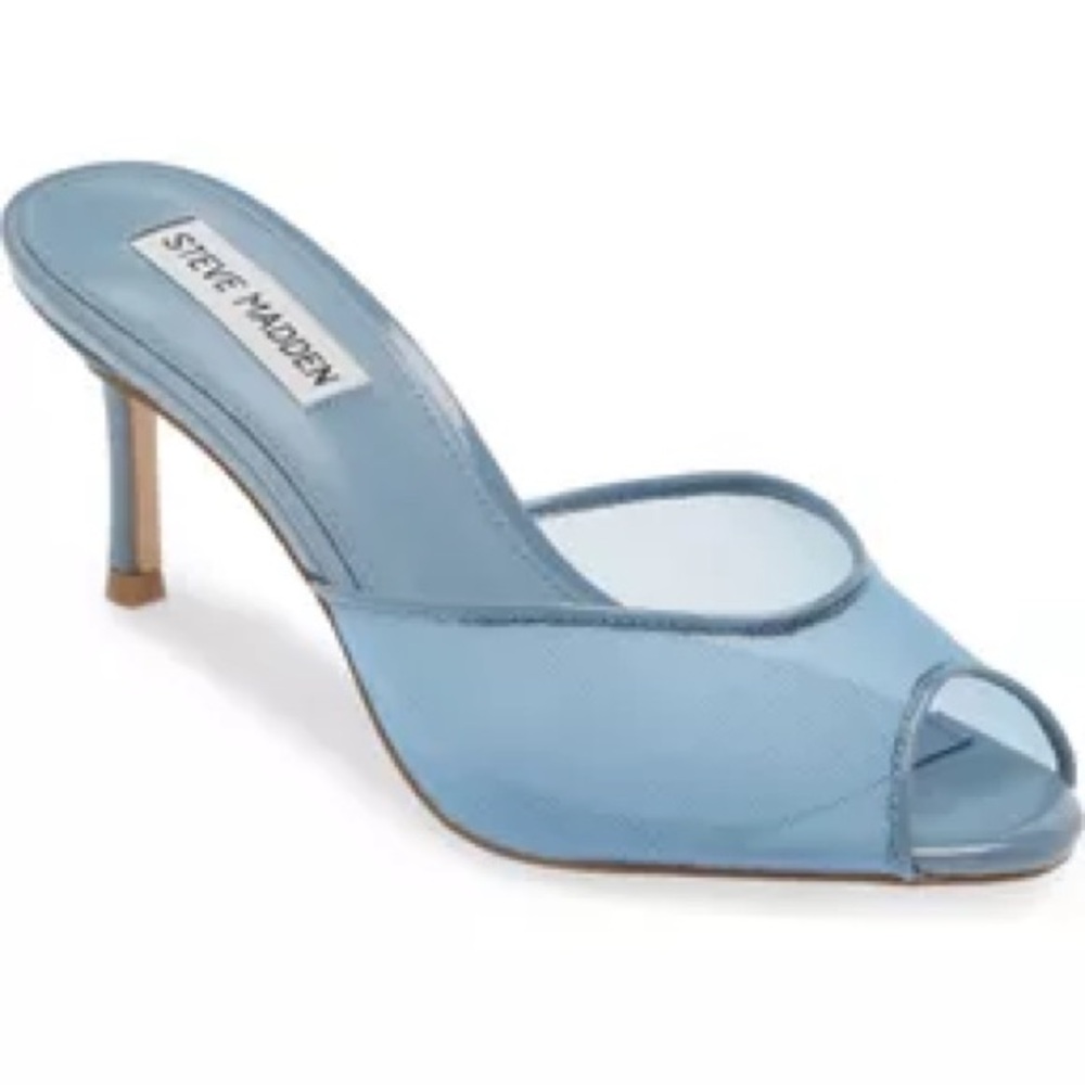 Steve Madden Light Blue Peep Toe Heels